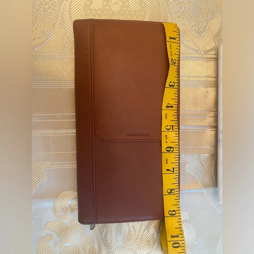 Brown leather travel wallet /documents case